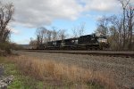 NS 4343 leads train 592 through Cove PA with loaded coal hoppers
